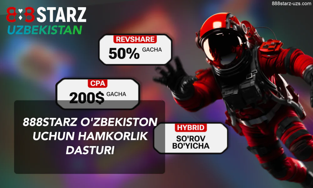 Oʻzbeklar uchun 888Starz hamkorlik dasturi
